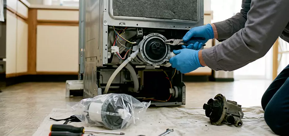 Dishwasher Motor Pump Replacement in Linden